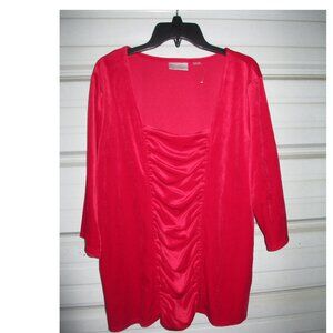 Plus Size 3X 22/24 Red Velvet Top Womens Lightweight shirt valentines day Avenue